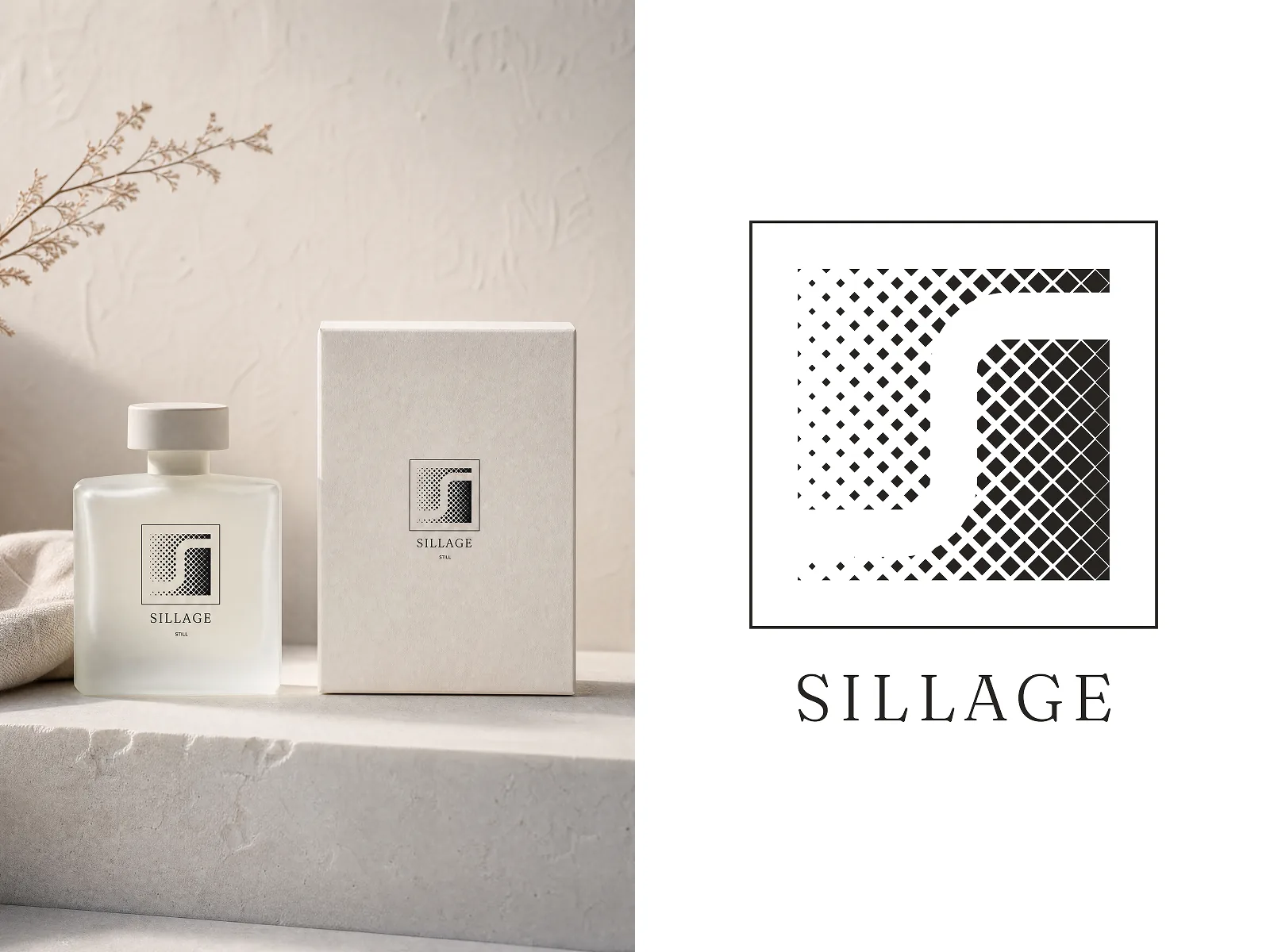 Sillage — bottle and box logo lockup
